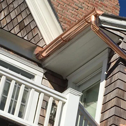 copper gutter installation Oakdale ny